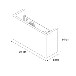 QAZQA Smarte Wandleuchten|Wandleuchten*Smarte Wandleuchte Nussbaumholz 24 cm inkl. Wifi G9 - Otan