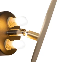 QAZQA Smarte Wandleuchten|Wandleuchten*Smarte Wandleuchte rund gold inkl. 2 WiFi g9 - Pulley