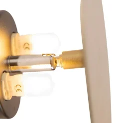 QAZQA Smarte Wandleuchten|Wandleuchten*Smarte Wandleuchte rund gold inkl. 2 WiFi g9 - Pulley