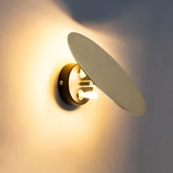 QAZQA Smarte Wandleuchten|Wandleuchten*Smarte Wandleuchte rund gold inkl. 2 WiFi g9 - Pulley