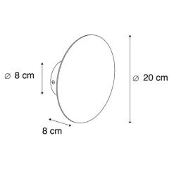 QAZQA Smarte Wandleuchten|Wandleuchten*Smarte Wandleuchte rund gold inkl. 2 WiFi g9 - Pulley