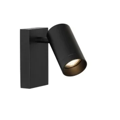 QAZQA Wandleuchten|Wohnzimmerlampen*Smarte Wandleuchte schwarz verstellbar mit Schalter inkl. Wifi GU10 50mm - Jeana Luxe