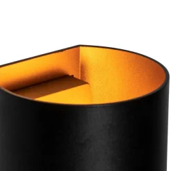 QAZQA Smarte Wandleuchten|Wandleuchten*Smarte Wandleuchte schwarz mit Messing inkl. WiFi G9 - Sabbio