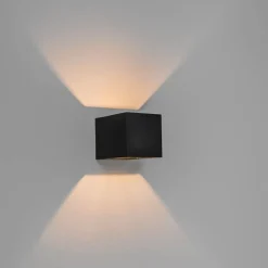 QAZQA Smarte Wandleuchten|Wandleuchten*Smarte Wandleuchte schwarz 8 cm inkl. Wifi G9 - Transfer