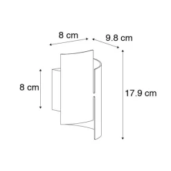 QAZQA Smarte Wandleuchten|Wandleuchten*Smarte Wandleuchte schwarz mit goldener Innenseite inkl. WLAN G9 - Faldo