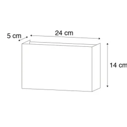 QAZQA Smarte Wandleuchten|Wandleuchten*Smarte Wandleuchte schwarz 24 cm inkl. 2 WiFi G9 - Otan