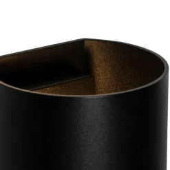 QAZQA Smarte Wandleuchten|Wandleuchten*Smarte Wandleuchte schwarz inkl. WiFi G9 - Sabbio