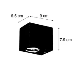 QAZQA Gartenbeleuchtung|Badezimmerlampen*Smarte Wandleuchte schwarz inkl. WiFi GU10 IP44 - Baleno