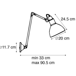 QAZQA Smarte Wandleuchten|Wandleuchten*Smarte Wandleuchte schwarz verstellbar inkl. WLAN A60 - Wye