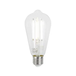 QAZQA Schlafzimmerlampen|Küchenlampen*Smarte Wandleuchte schwarz mit Rauchglas inkl. WiFi ST64 - Laura