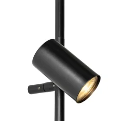 QAZQA Wandleuchten|Wohnzimmerlampen*Smarte Wandleuchte schwarz mit Fußschalter 3-flammig inkl. 3 Wifi GU10 50mm - Jeana Luxe