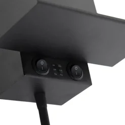 QAZQA Smarte Wandleuchten|Wandleuchten*Smarte Wandleuchte schwarz mit USB und Flexarm inkl. WiFi G9 - Flero