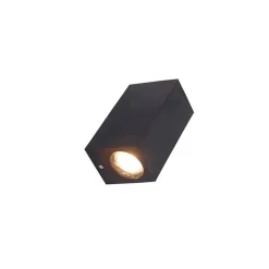 QAZQA Badezimmerlampen|Smarte Außenbeleuchtung*Smarte Wandleuchte schwarz aus Kunststoff inkl. 2 WiFi GU10 - Baleno II