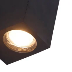 QAZQA Badezimmerlampen|Smarte Außenbeleuchtung*Smarte Wandleuchte schwarz aus Kunststoff inkl. 2 WiFi GU10 - Baleno II