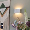QAZQA Smarte Wandleuchten|Wandleuchten*Smarte Wandleuchte weiß 24 cm inkl. 2 WiFi G9 - Otan