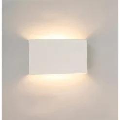 QAZQA Smarte Wandleuchten|Wandleuchten*Smarte Wandleuchte weiß 24 cm inkl. 2 WiFi G9 - Otan