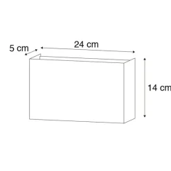 QAZQA Smarte Wandleuchten|Wandleuchten*Smarte Wandleuchte weiß 24 cm inkl. 2 WiFi G9 - Otan