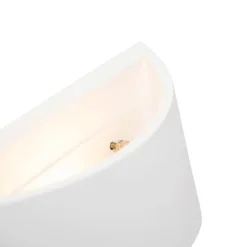 QAZQA Smarte Wandleuchten|Wandleuchten*Smarte Wandleuchte weiß 20 cm inkl. Wifi G9 - Tum