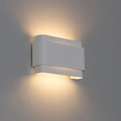 QAZQA Wandleuchten|Wohnzimmerlampen*Smarte Wandleuchte Weiß 2-flammig inkl. 2 Wifi G9 - Coen