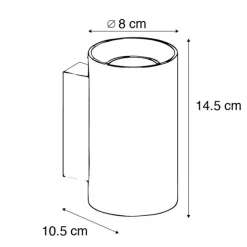 QAZQA Smarte Wandleuchten|Wandleuchten*Smarte Wandleuchte weiß inkl. WiFi GU10 - Sandy