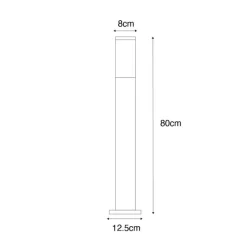 QAZQA Stehlampen Außen|Gartenbeleuchtung*Smarte Wegeleuchte Dunkelgrau mit Rauchglas 80 cm inkl. WiFi P45 - Malios