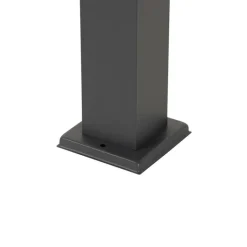 QAZQA Stehlampen Außen|Gartenbeleuchtung*Smarte Wegeleuchte Dunkelgrau mit Rauchglas 45 cm inkl. WiFi P45 - Malios