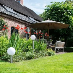 QAZQA Smarte Außenbeleuchtung|Stehlampen Außen*Smarter Außenlaternenmast aus Edelstahl 50 cm inkl. WLAN A60 - Sfera