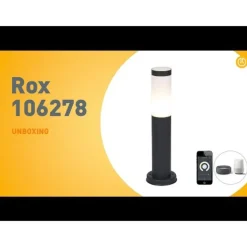 QAZQA Stehlampen Außen|Gartenbeleuchtung*Smarter Außenlaternenmast Anthrazit 45 cm inkl. Wifi P45 - Rox