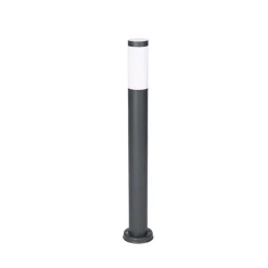 QAZQA Stehlampen Außen|Gartenbeleuchtung*Smarter Außenlaternenmast Anthrazit 80 cm inkl. Wifi P45 - Rox