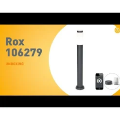 QAZQA Stehlampen Außen|Gartenbeleuchtung*Smarter Außenlaternenmast Anthrazit 80 cm inkl. Wifi P45 - Rox