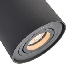 QAZQA Smarte Spots|Smarte Deckenleuchten*Smarter Aufbauspot dunkelgrau kippbar inkl. Wifi GU10 - Rondoo up