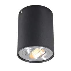 QAZQA Smarte Spots|Smarte Deckenleuchten*Smarter Aufbauspot schwarz mit Stahl inkl. WiFi GU10 - Rondoo up