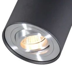 QAZQA Smarte Spots|Smarte Deckenleuchten*Smarter Aufbauspot schwarz mit Stahl inkl. WiFi GU10 - Rondoo up