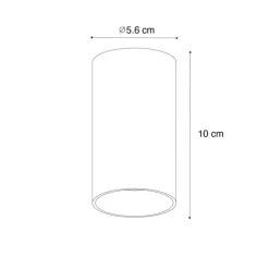 QAZQA Deckenstrahler|Aufbaustrahler*Smarter Aufbaustrahler Dunkelbronze inkl. Wifi GU10 50 mm - Tuba