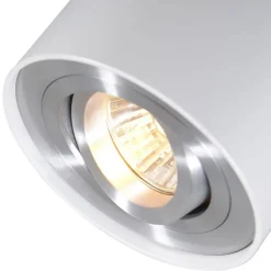 QAZQA Smarte Spots|Smarte Deckenleuchten*Smarter Aufbaustrahler weiß und Stahl neigbar inkl. Wifi GU10 - Rondoo up