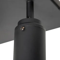 QAZQA Badezimmerlampen|Smarte Spots*Smarter Badezimmerspot schwarz quadratisch IP44 inkl. 3 WiFi GU10 - Ducha