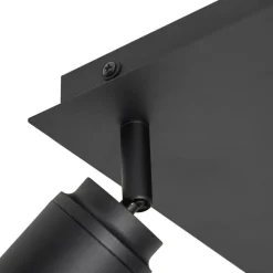 QAZQA Badezimmerlampen|Smarte Spots*Smarter Badezimmerspot schwarz quadratisch IP44 inkl. 3 WiFi GU10 - Ducha