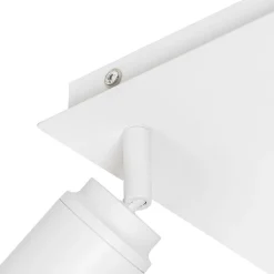 QAZQA Badezimmerlampen|Deckenstrahler*Smarter Bad-Spot White Square 3-Licht IP44 inkl. 3 Wifi GU10 50mm - Ducha