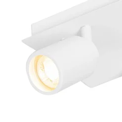 QAZQA Badezimmerlampen|Deckenstrahler*Smarter Bad-Spot White Square 2-Light IP44 inkl. 2 Wifi GU10 50mm - Ducha