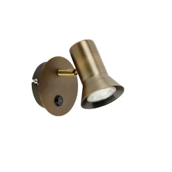 QAZQA Wandstrahler|Wandleuchten*Smarter bronzefarbener Wandstrahler dreh- und neigbar mit Schalter inkl. Wifi GU10 50mm - Karin 1