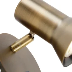 QAZQA Wandstrahler|Wandleuchten*Smarter bronzefarbener Wandstrahler dreh- und neigbar mit Schalter inkl. Wifi GU10 50mm - Karin 1