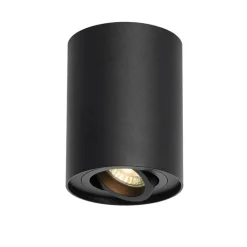 QAZQA Smarte Spots|Smarte Deckenleuchten*Smarter Deckenspot schwarz verstellbar inkl. Wifi GU10 - Rondoo up