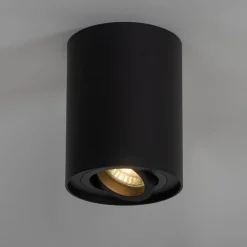 QAZQA Smarte Spots|Smarte Deckenleuchten*Smarter Deckenspot schwarz verstellbar inkl. Wifi GU10 - Rondoo up