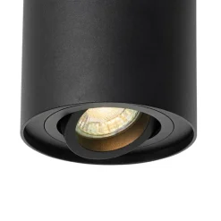 QAZQA Smarte Spots|Smarte Deckenleuchten*Smarter Deckenspot schwarz verstellbar inkl. Wifi GU10 - Rondoo up