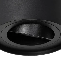 QAZQA Smarte Spots|Smarte Deckenleuchten*Smarter Deckenspot schwarz verstellbar inkl. Wifi GU10 - Rondoo up