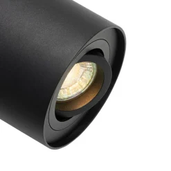 QAZQA Smarte Spots|Smarte Deckenleuchten*Smarter Deckenspot schwarz verstellbar inkl. Wifi GU10 - Rondoo up