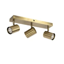 QAZQA Deckenstrahler|Aufbaustrahler*Smarter Deckenstrahler Bronze 3-flammig Verstellbar Inkl. Wifi GU10 50mm - Jeana