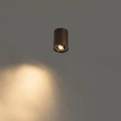 QAZQA Deckenstrahler|Aufbaustrahler*Smarter Deckenstrahler Dunkelbronze Dreh- und Kippbar Inkl. Wifi GU10 50mm - Rondoo Up