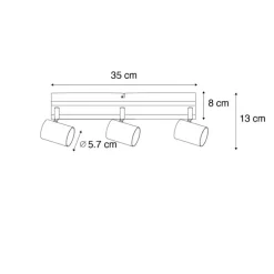 QAZQA Deckenstrahler|Aufbaustrahler*Smarter Deckenstrahler schwarz mit Holz 3-flammig dreh- und schwenkbar inkl. Wifi GU10 50mm - Jeana