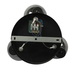 QAZQA Smarte Spots|Smarte Deckenleuchten*Smarter Deckenstrahler schwarz mit Rauchglas inkl. 3 WiFi P45 - Vidro